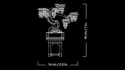 LEGO Botanicals Mini Bonsai Trees - Ginkgo, Pinheiro Negro e Glicínia - Plantas Artificiais com Suportes de Exibição - Kit de Modelo para Decoração de Casa - Presente para Adultos - 10373