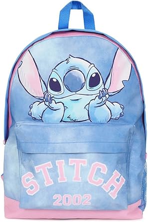 Mochila Disney Lilo y Stitch Niña, Mochila Escolar Infantil, Mochila Azul