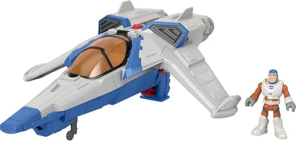 Nave Espacial Imaginext Disney e Pixar Lightyear com Luzes e Sons XL-15 e Figura do Buzz Lightyear para Crianças em Idade Pré-escolar a partir de 3 Anos, HGT26