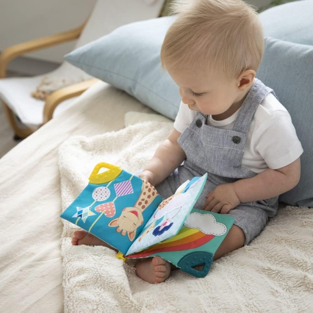 Sophie la Girafe Livro de Aprendizagem Infantil Mordedor Natural, Multicolorido