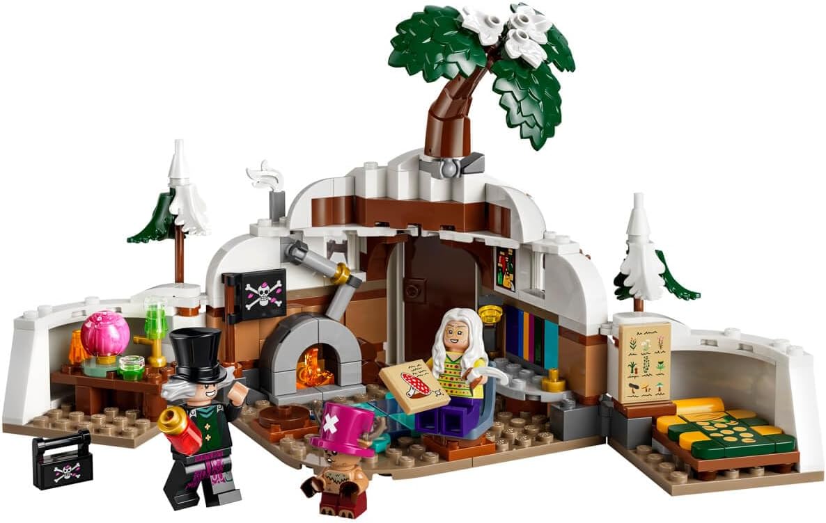 LEGO ONE PIECE Esconderijo do Dr. Hiriluk – Brinquedo colecionável com 3 minifiguras (incluindo Tony Tony Chopper) – Decoração para quarto infantil – Presente para meninos, meninas e fãs a partir de 9 anos – 75641