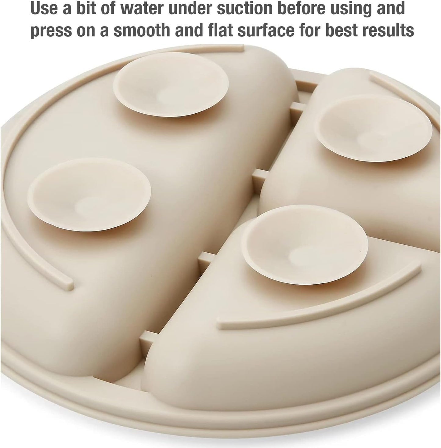 PandaEar Pratos com ventosa para bebês e crianças pequenas, pacote com 3 unidades, divididos e com ventosa, 100% silicone de qualidade alimentar, antiderrapantes, ideais para introdução alimentar BLW (Baby Led Weaning)