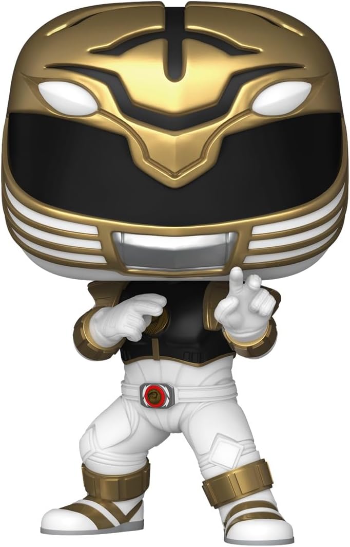 Funko Pop! Filmes: Mighty Morphin Power Rangers Filme - Ranger Branco - Figura de vinil colecionável - Ideia para presente - Produtos oficiais - Brinquedos para crianças e adultos - Fãs de filmes - Figura modelo para colecionadores