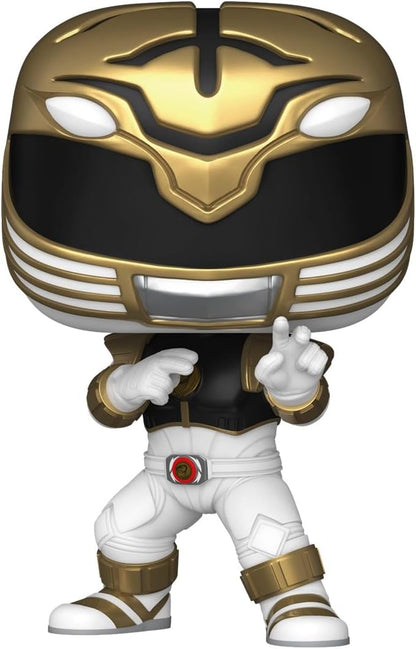 Funko Pop! Filmes: Mighty Morphin Power Rangers Filme - Ranger Branco - Figura de vinil colecionável - Ideia para presente - Produtos oficiais - Brinquedos para crianças e adultos - Fãs de filmes - Figura modelo para colecionadores