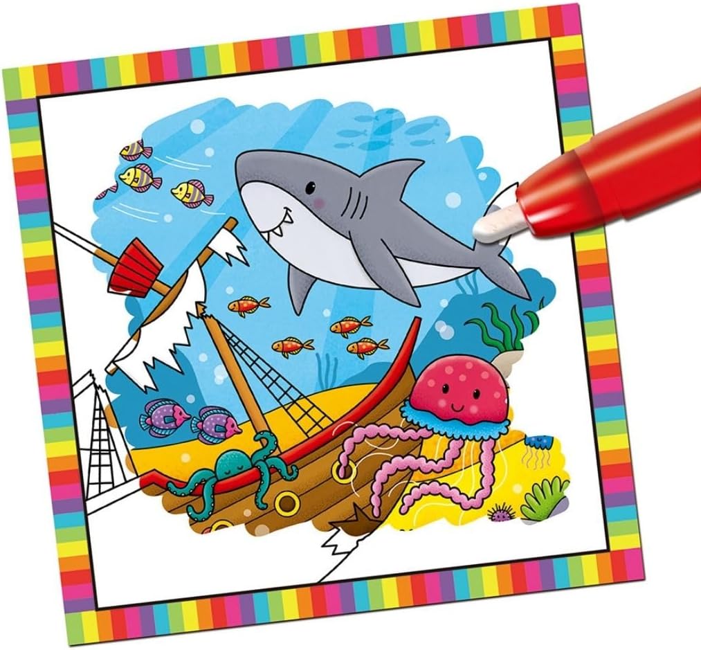 Galt Toys, First Water Magic - Baby Ocean, livro de colorir para crianças, a partir de 18 meses, 18 x 18 cm