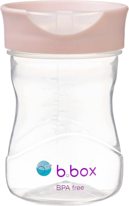 b.box Copo de Treinamento Infantil, Abertura de Fluxo Livre, 240ml, Livre de BPA, Pode ser Lavado na Lava-louças, a partir de 12 Meses, Base Intercambiável Compatível com Bico e Tampas de Treinamento, PP e Silicone
