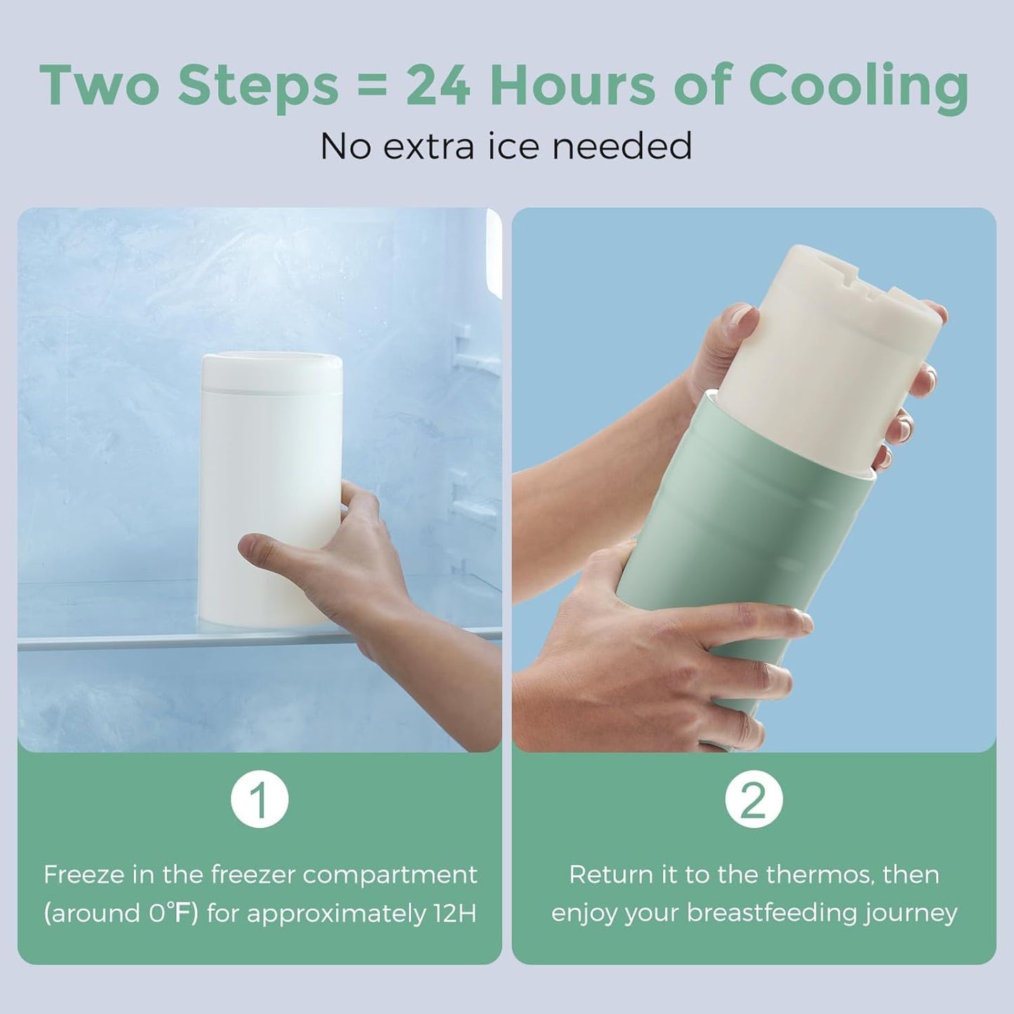 Momcozy Refrigerador portátil para leite materno, ideal para viagens, mantém o leite materno refrigerado por 24 horas sem congelar, freezer pequeno de 350ml à prova de vazamentos, presente essencial para novas mamães que estão amamentando.