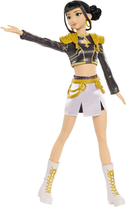 Mattel Boneca Cantora KPop Demon Hunters HUNTR/X Zoey “Golden” | Com roupa característica removível e 5 pontos de articulação, inspirada no filme, JRN42