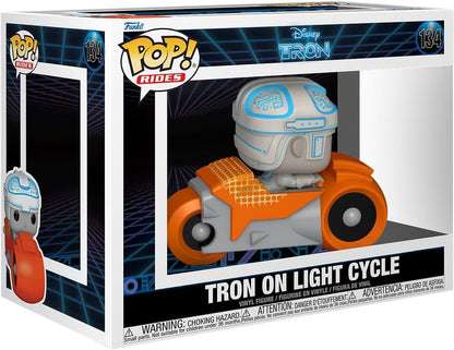 Funko Pop! Rides: Tron - (1982) - Tron com ciclo - Figura de vinil colecionável - Ideia para presente - Produtos oficiais - Brinquedos para crianças e adultos - Fãs de cinema - Figura modelo para colecionadores e exposição