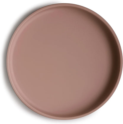 Mushie Prato de silicone antiderrapante com ventosa Classic para bebês e crianças pequenas | Silicone de qualidade alimentar | Pode ser lavado na lava-louças e usado no micro-ondas (Malva Nublado)