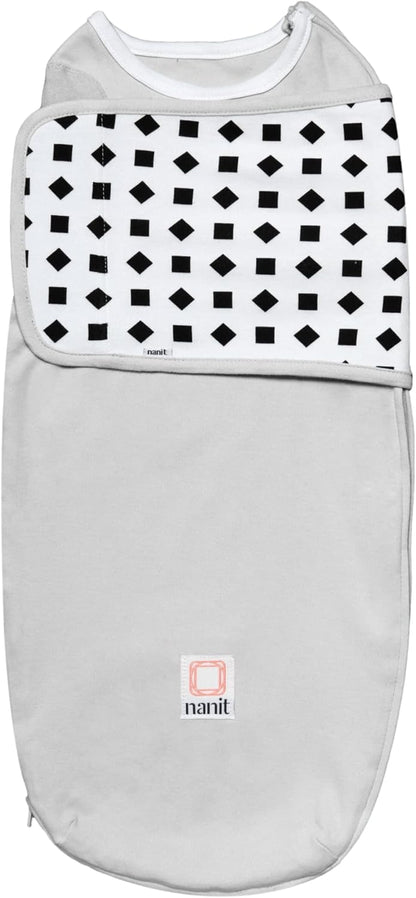 Nanit Kit Inicial de Roupa Respiratória - Envoltório e Faixa Respiratória 100% Algodão, Compatível com o Monitor de Bebê Pro para Rastreamento de Movimentos, Tamanho Pequeno, Cinza Claro