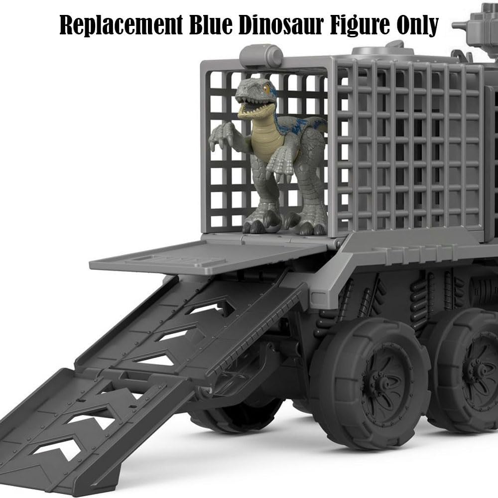Imaginext Peça de reposição para o caminhão de transporte de dinossauros Jurassic World da Fisher-Price - FMX87 - Figura de dinossauro azul