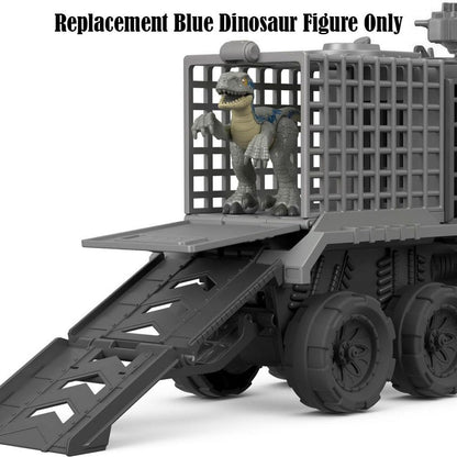 Imaginext Peça de reposição para o caminhão de transporte de dinossauros Jurassic World da Fisher-Price - FMX87 - Figura de dinossauro azul