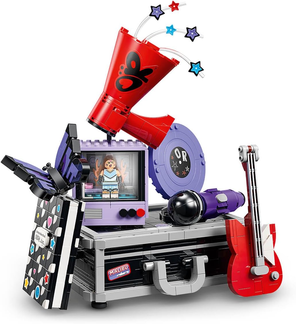 LEGO Olivia Rodrigo – O Esconderijo Secreto – Brinquedo com Maleta, Microfone, Disco, Megafone, TV e Minifigura – Decoração para Quarto Infantil – Presente Musical para Meninas a partir de 10 Anos e Fãs – 43030