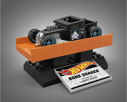 MEGA Hot Wheels Veículo Brinquedo de Montar Colecionável para Adultos, Escala 1:18 Bone Shaker com Modelo em Metal Fundido para Fãs e Colecionadores, HBD50