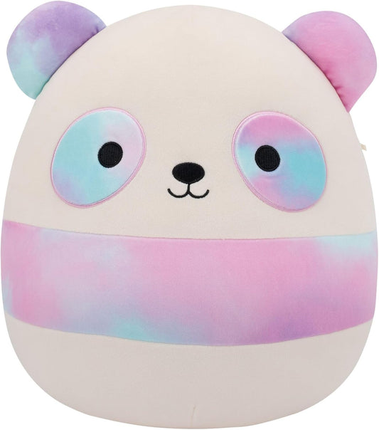 Squishmallows Original de 12 polegadas – Jonah, o Panda Tie-Dye Roxo e Rosa | Pelúcia Oficial Jazwares (Tamanho Médio)