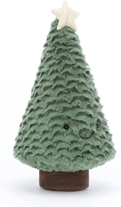 Jellycat Decoração de pelúcia colecionável para árvore de Natal Amuseable Blue Spruce