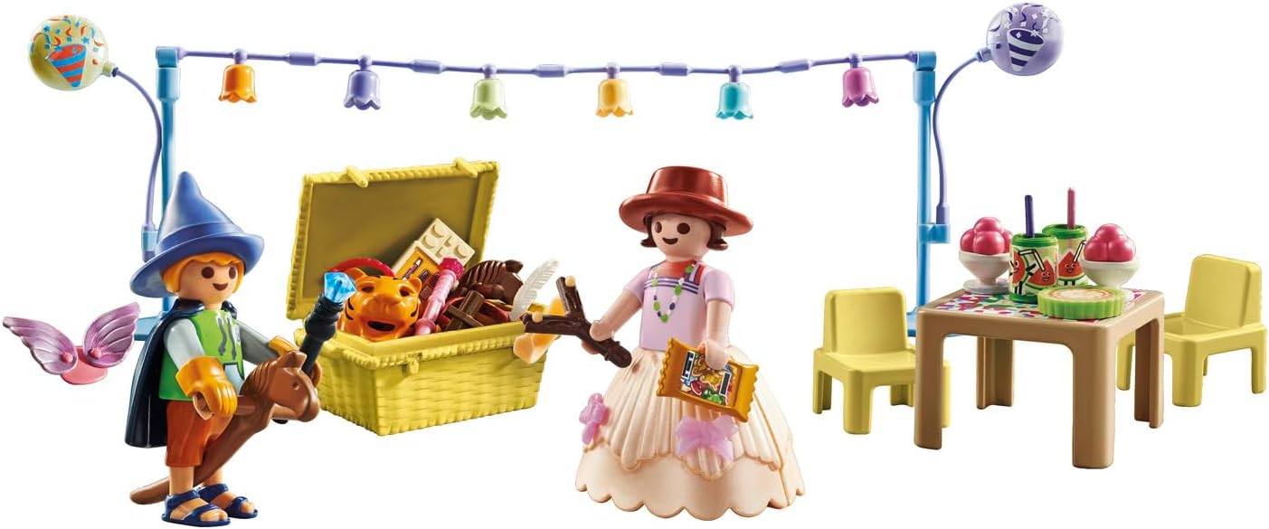 Playmobil  71451 Minha Vida: Festa à Fantasia, fantasiando-se de anjo, cowboy, princesa e muito mais, com muitos acessórios, encenação divertida e imaginativa, conjuntos de jogos artísticos adequados para crianças a partir de 4 anos
