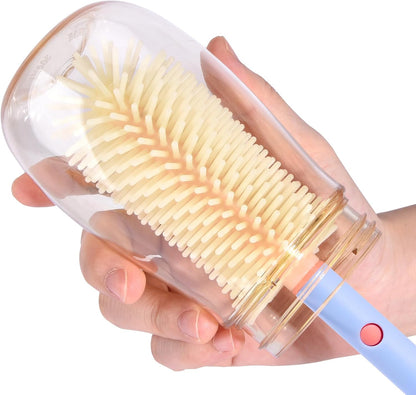 Bebamour Conjunto de escovas para mamadeiras 7 em 1, kit de limpeza portátil, roxo