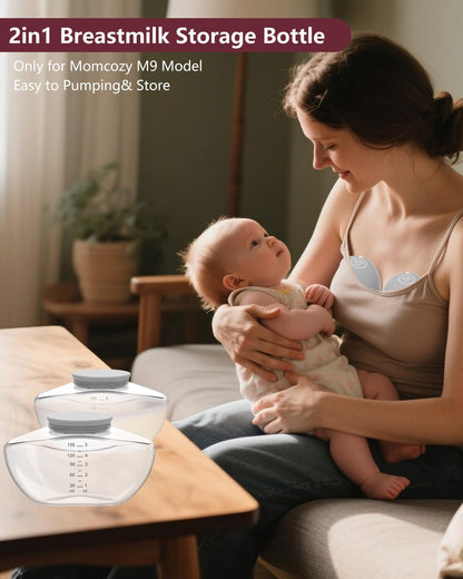 Momcozy Kit de acessórios de reposição para bomba tira-leite M9, incluindo válvula, diafragma, flange de 24 mm e coletor (cinza - frasco * 2 unidades).