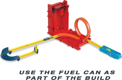 Hot Wheels Track Builder Unlimited Fuel Can Stunt Box, pacote de construção de pista para acrobacias e corridas, carro de brinquedo e armazenamento de pista, conecta-se a outros conjuntos, presente para crianças de 6 anos ou mais, HDX78