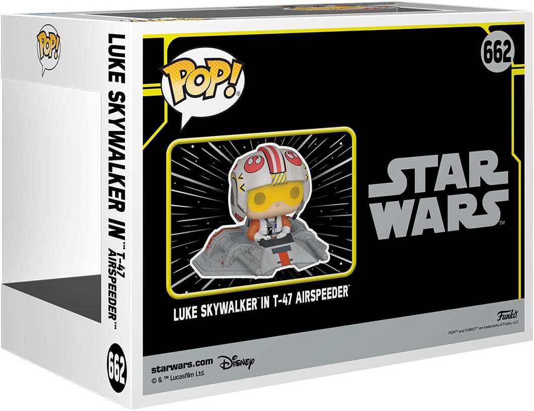 Funko POP! Rides: Star Wars - Luke no T-47 Airspeeder - Exclusivo da Amazon - Figura de vinil colecionável - Ideia de presente - Produtos oficiais - Brinquedos para crianças e adultos - Fãs de cinema
