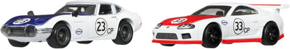 Hot Wheels Premium Car Culture - Pacote com 2 veículos em escala 1:64, combinações exclusivas, pneus Real Riders, chassi de metal, brinquedo para colecionadores, JBL03