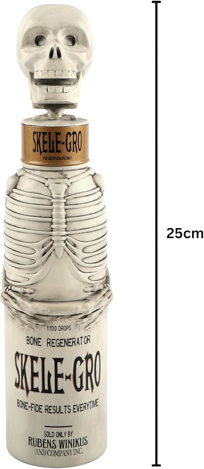 Garrafa de água WOW! STUFF Skele-Gro | Colecionáveis, brinquedos e presentes oficiais de Harry Potter do Mundo Mágico, 6,5 x 6,5 x 24,7 cm