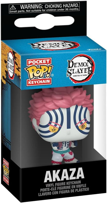 Chaveiro Funko Pop!: Demon Slayer - Chaveiro Akaza - Mini Figura Colecionável - Presente de Natal - Ideia de Presente - Produtos Oficiais - Fãs de Anime - Decoração de Mochila