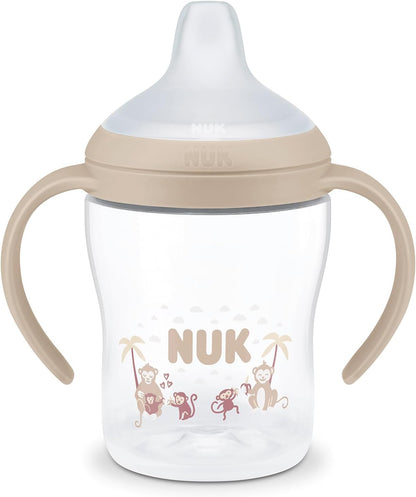 NUK Copo de Aprendizagem Perfect Match | 6+ meses | 150 ml | Copo com Bico Antivazamento para Crianças Pequenas | Alças Antiderrapantes | Macaco | 1 Unidade