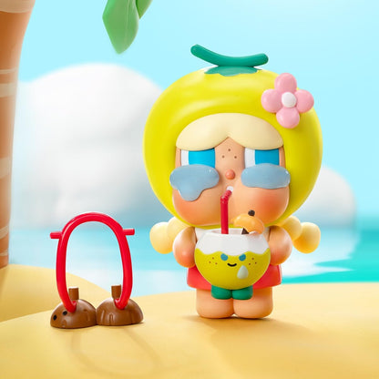 POP MART Crybaby Coconut Figura-Personagem Articulado Verde Design Premium Presentes para Mulheres Brinquedo Colecionável Favorito dos Fãs Figura de Ação de Brinquedo de Arte