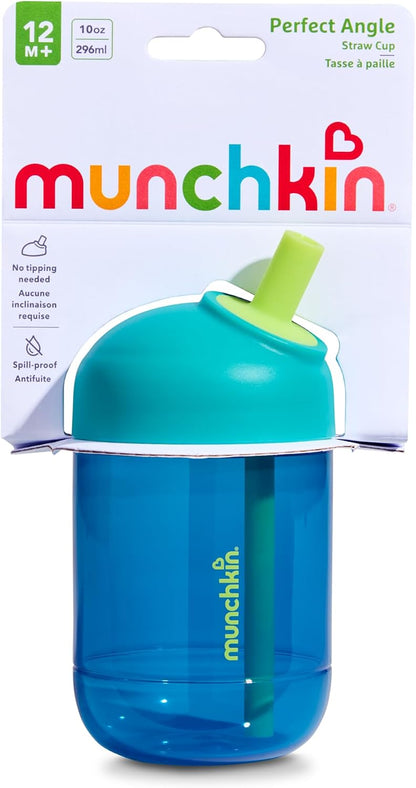Munchkin Copo com Canudo Perfect Angle | 12m+ | 296 ml | Azul-escuro