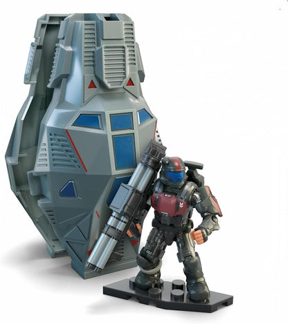 MEGA Microfigura de Ação Halo ODST 'Mickey' Crespo com Cápsula de Queda (Drop Pod) HNC51