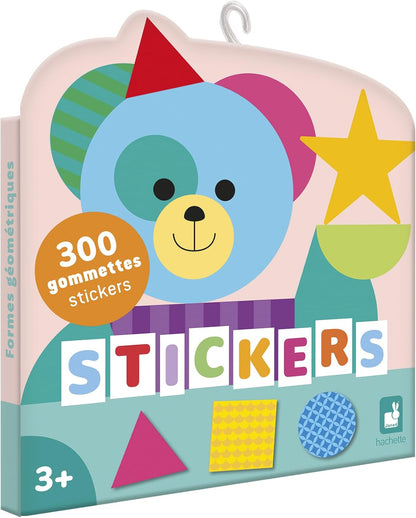 Janod - 50 Adesivos Grandes para Crianças 18 meses - Formato 7x8cm - Adesivos, Janod - Pacote com 100 adesivos - Adesivos de Bolso Formato 5x5cm - Dinos, Janod - Pacote com 300 adesivos - Adesivos de Bolso Formato 3x3cm - Geométricos