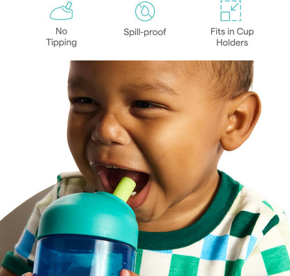 Munchkin Copo com Canudo Perfect Angle | 12m+ | 296 ml | Azul-escuro