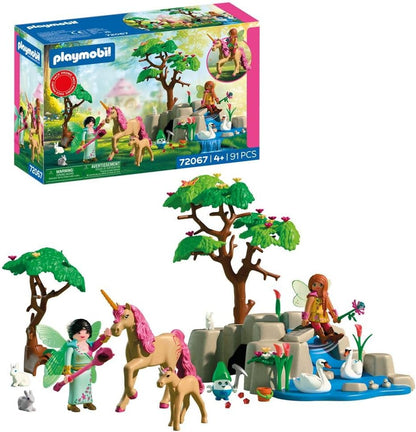 Playmobil Fantasy and Magic – Passeio das Fadas: 2 fadas, família de unicórnios e Joyling com caverna de pedras preciosas; estimula a criatividade; brinquedo para crianças a partir de 4 anos; 72067