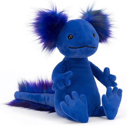 Jellycat Decoração de pelúcia colecionável Blue Andie Axolotl