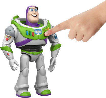 Mattel Figura interativa Buzz Lightyear de Toy Story 5 da Mattel Disney e Pixar, 18 cm (7 polegadas), com frases do filme e que interage com outros personagens da linha, JKV26