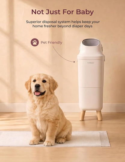 Momcozy Lixeira para fraldas com controle de odores de vedação tripla – compatível com sacos de lixo comuns