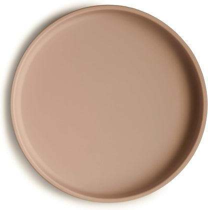 Mushie Prato de silicone antiderrapante com ventosa Classic para bebês e crianças pequenas | Silicone de qualidade alimentar | Pode ser lavado na lava-louças e usado no micro-ondas (natural)