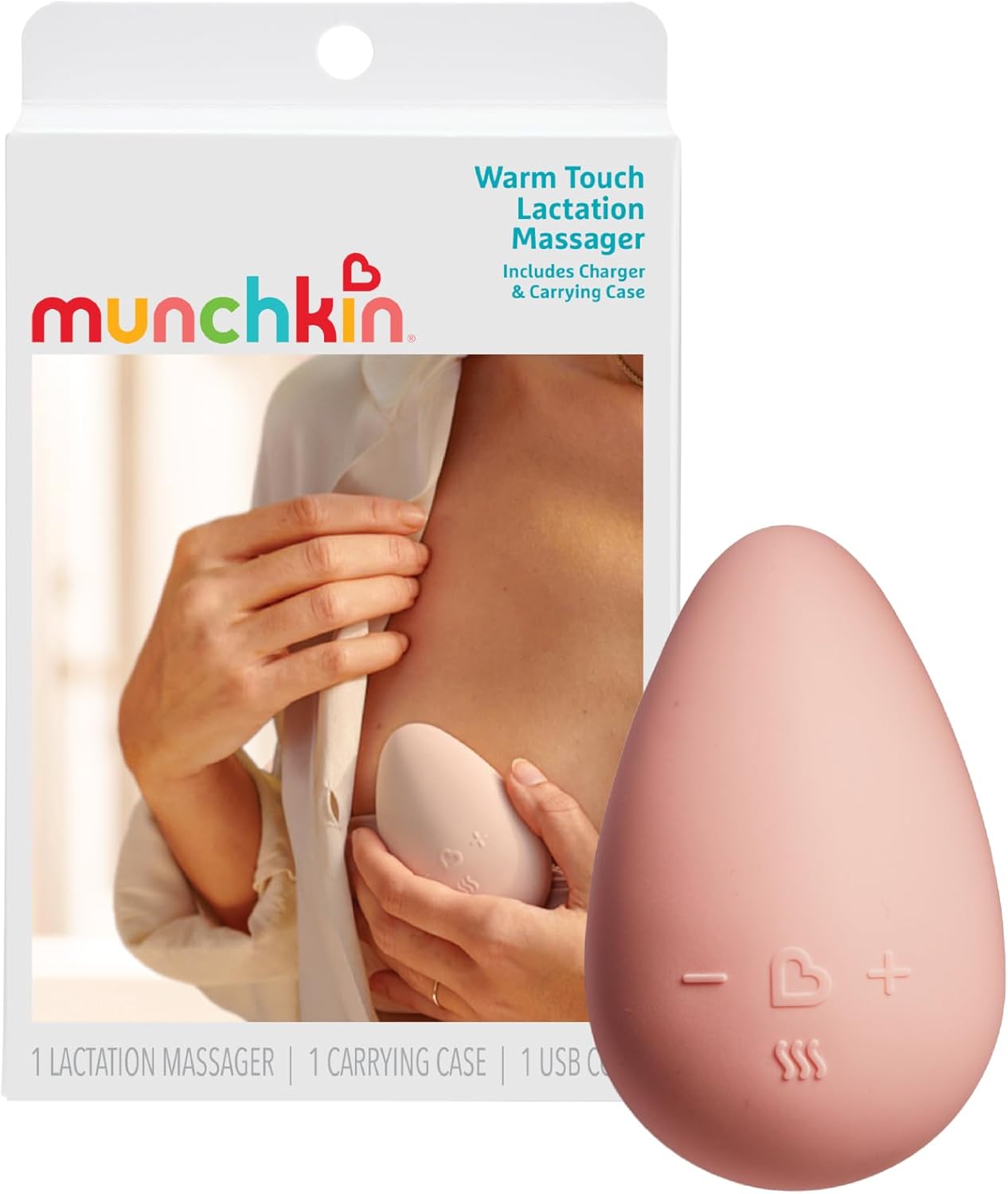 Munchkin Bomba tira-leite de silicone | Bomba manual para amamentação com capacidade para até 120 ml de leite | Design ergonômico e fácil de usar | Artigos essenciais para amamentação e bebê