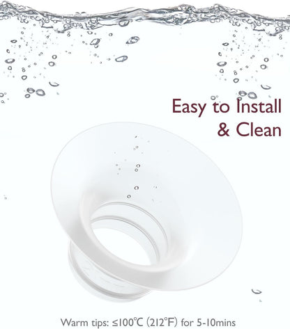 Momcozy Mobile Flow | Adaptador de flange M9 Upgrade 15/17/19/21mm, Acessórios de reposição originais para bomba de amamentação M9, 4 peças (15/17/19/21mm)