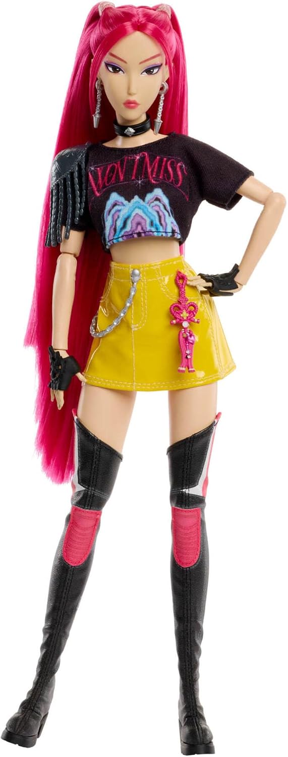 Mattel Boneca Fashion KPop Demon Hunters HUNTR/X Mira | Com o visual da performance "How It’s Done" e acessório de espada, inspirada no filme, JRN36