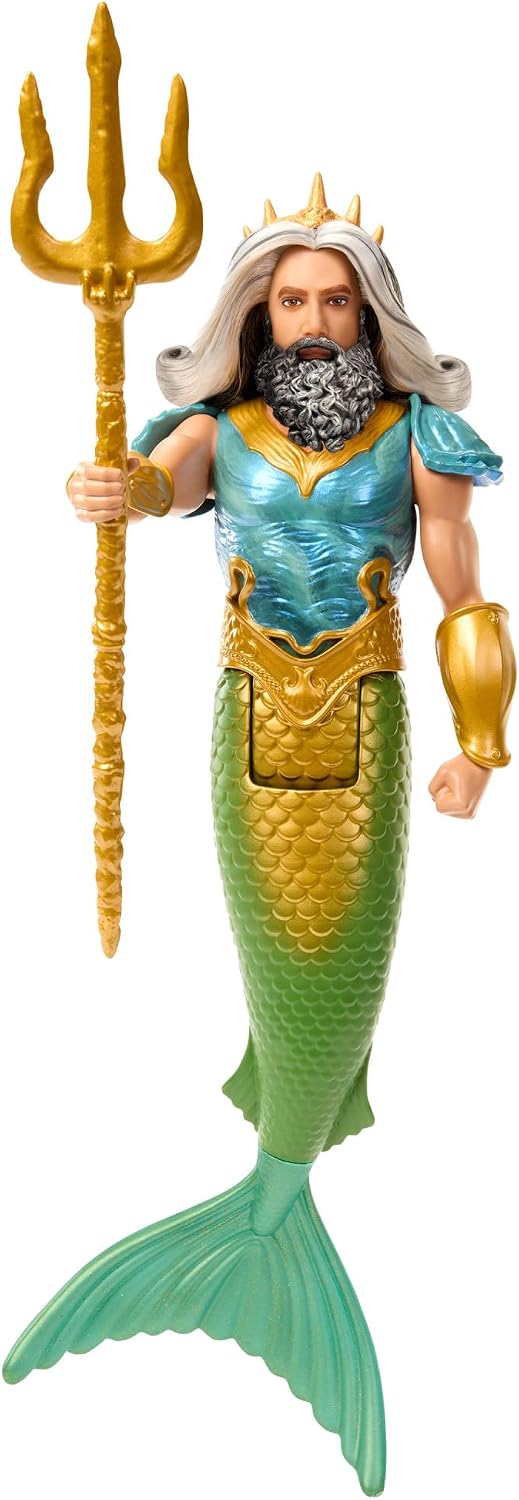 Conjunto de Bonecos Disney A Pequena Sereia: Ariel, Rei Tritão e Úrsula – 3 Bonecos com Trajes Clássicos, Brinquedos Inspirados no Filme, HND28