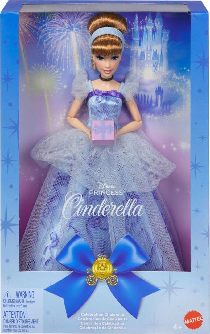 Mattel Boneca Colecionável Disney Princess Cinderela (Edição de Aniversário) da – Inspirada no Filme da Disney – Presente de Ocasião Especial para Crianças e Colecionadores
