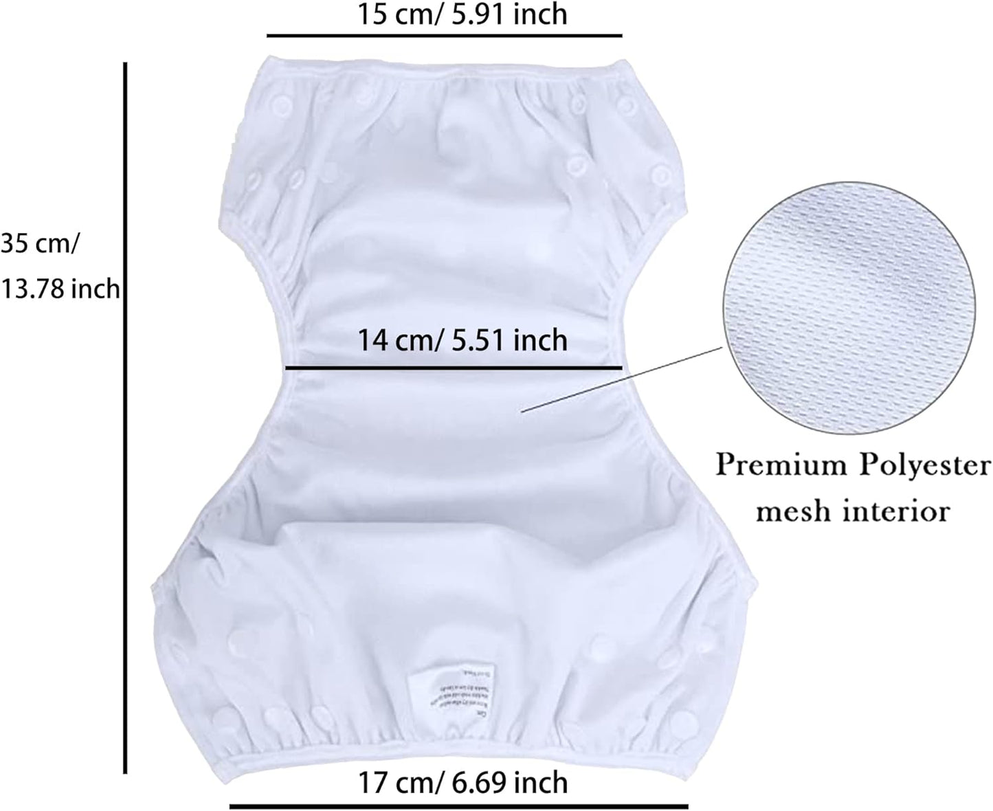 Codkkre Fraldas de Natação Reutilizáveis Fraldas para Bebês Tamanho Ajustável Lavável Pacote de 3 Fraldas para Aulas de Natação 0-3 Anos