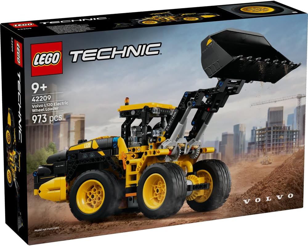 LEGO Brinquedo de construção Technic Volvo L120, carregadeira elétrica, conjunto de veículos, presente de engenharia para crianças, pá de carga para meninos e meninas a partir de 9 anos 42209