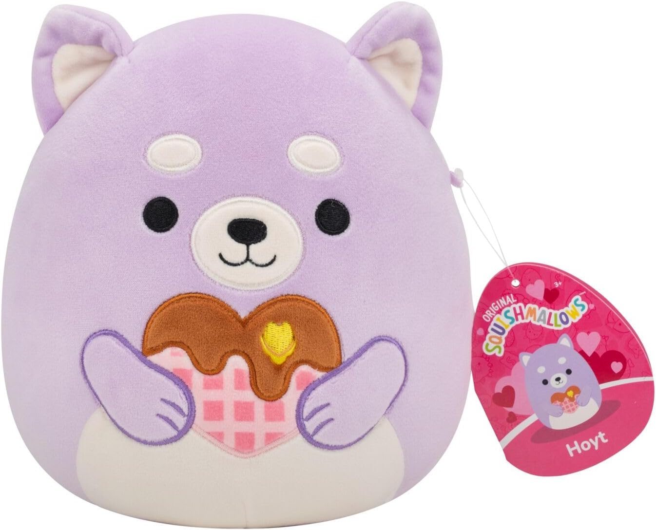 Squishmallows Pelúcia Original Hoyt, o Shiba Inu Lavanda, de 19 cm - Dia dos Namorados