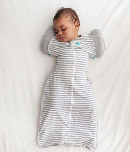 Love To Dream™ Saco de Transição Swaddle UP™, Extra Grande (11–14 kg) – Cinza | Ajuste perfeito com abas removíveis | 1.0 Tog | Ideal para primavera e verão (20–24 °C) | Algodão lavável à máquina com zíper duplo
