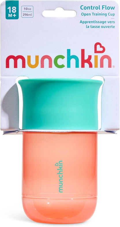 Munchkin Copo Aberto Control Flow | 18m+ | Copo 2 em 1 | 296 ml | Coral